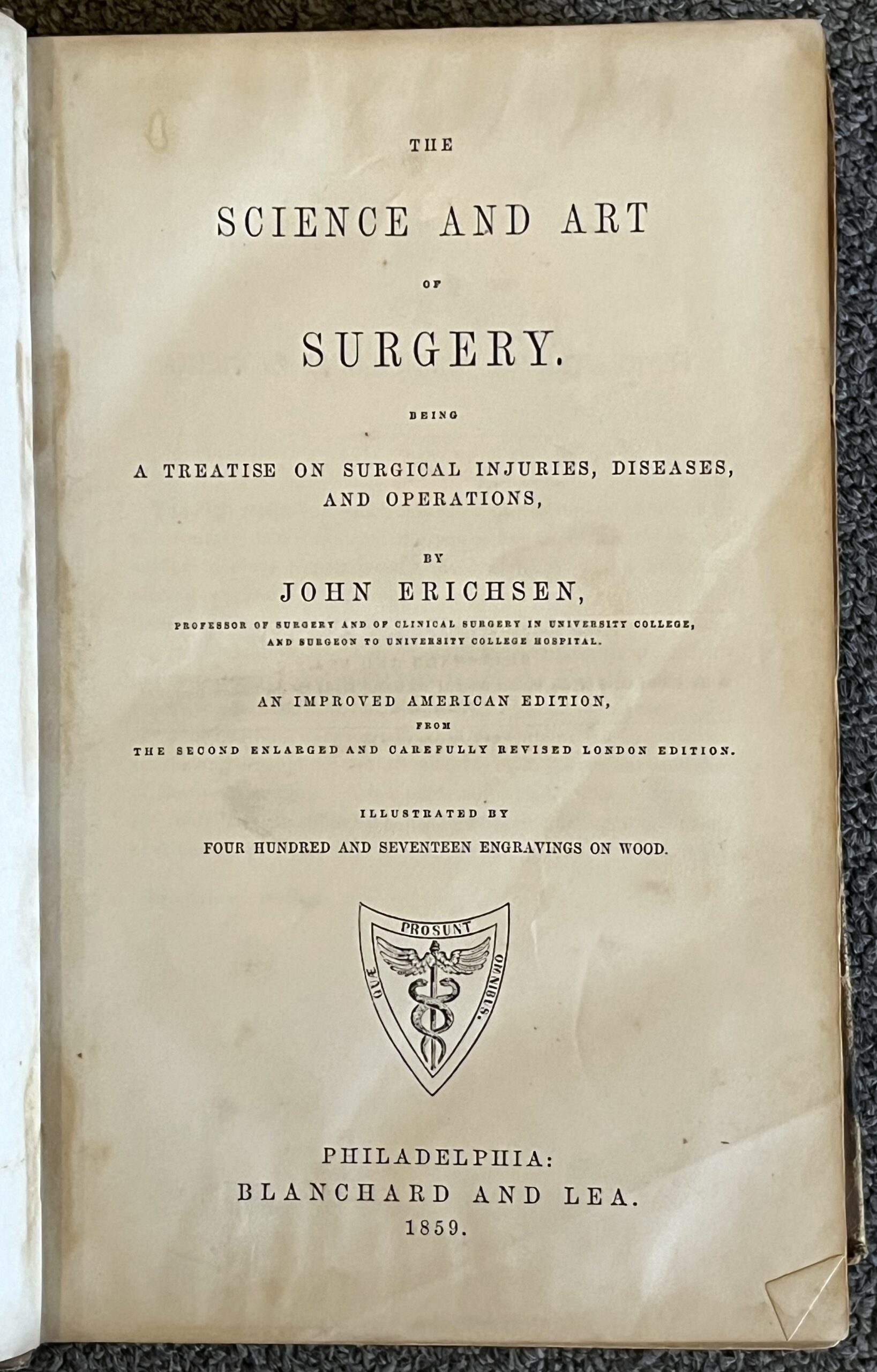 The Science and Art of Surgery – Erichsen (1884)