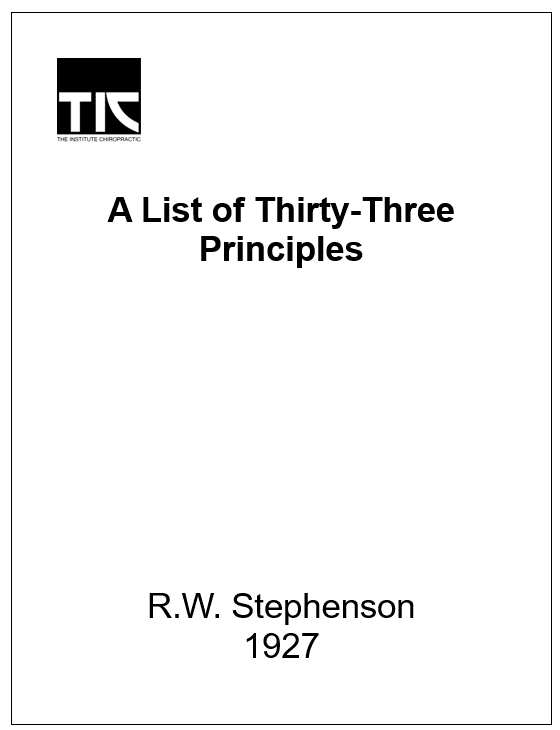 33 Principles – Stephenson