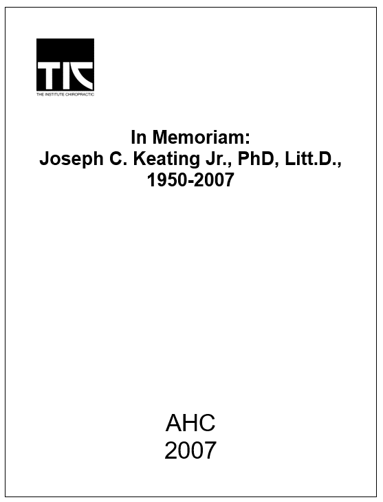 In Memoriam: Joseph C. Keating