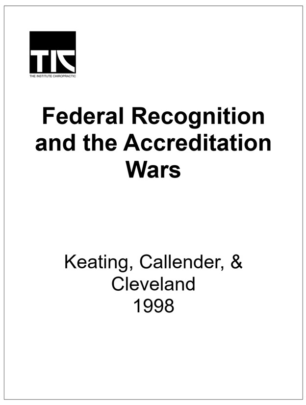 Federal Recognition and the Accreditation Wars