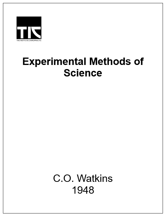 Experimental Methods – C.O. Watkins