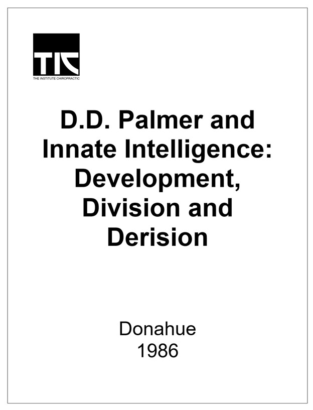 D.D. Palmer and Innate Intelligence