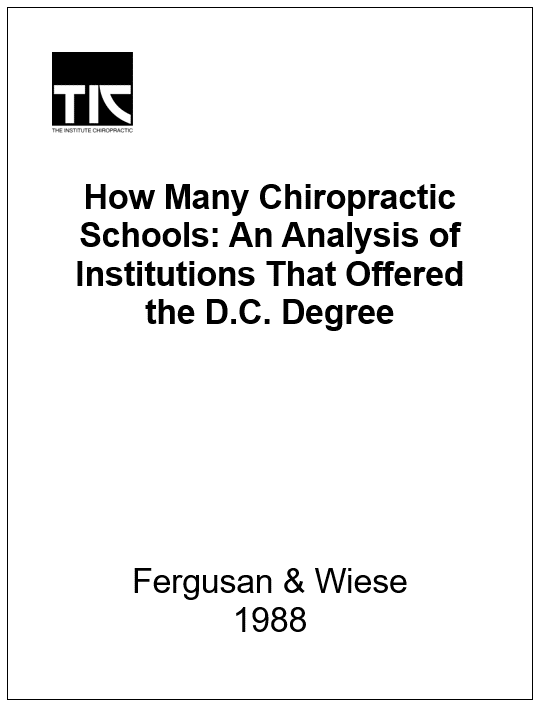 How Many Chiropractic Schools