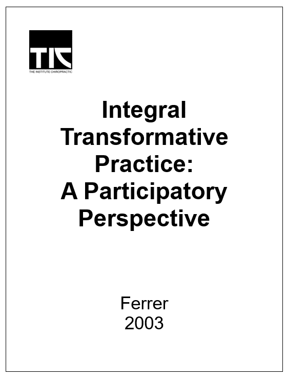 Integral Transformative Practice