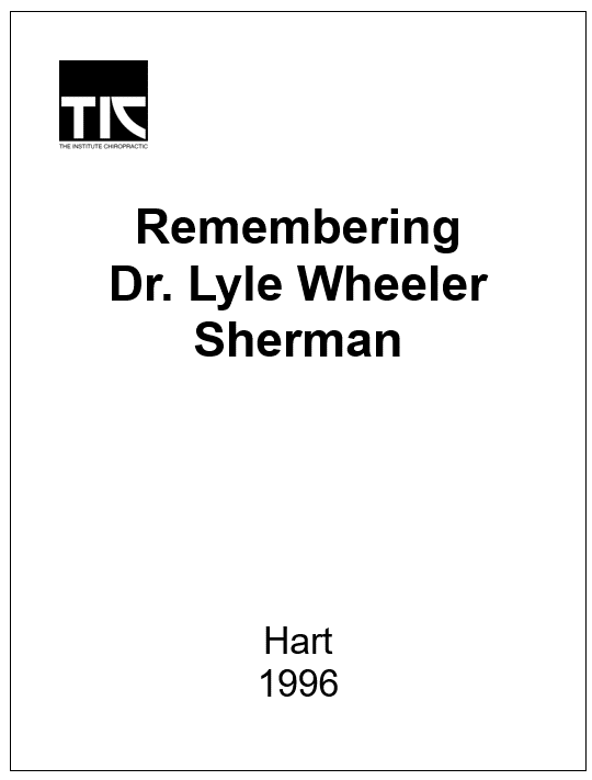 Remembering Dr. Lyle Wheeler Sherman