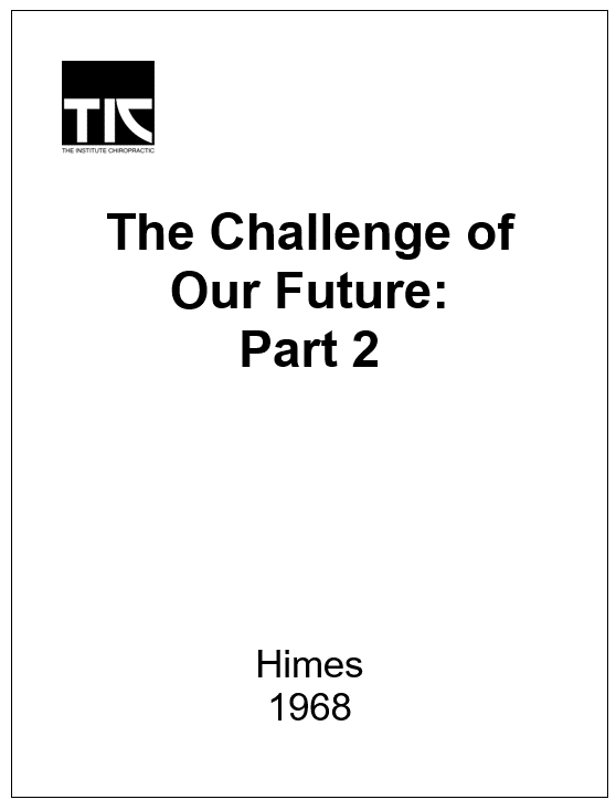 The Challenge of Our Future: Part 2