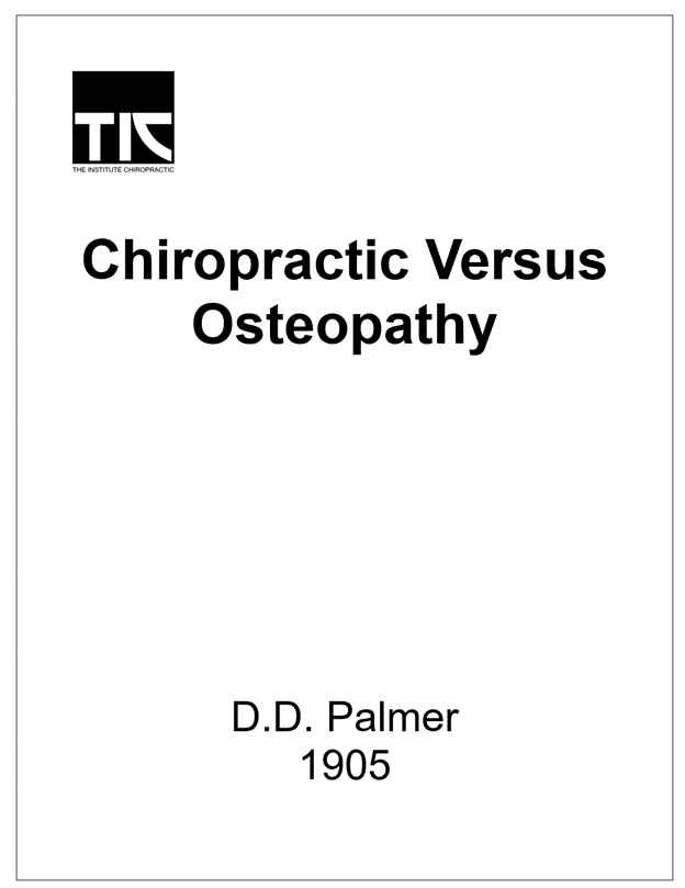 Chiropractic Versus Osteopathy