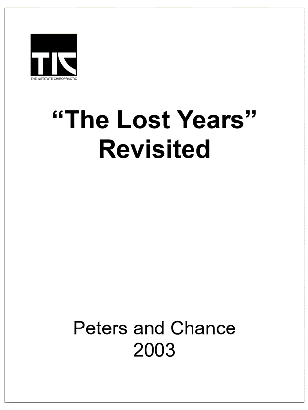 “The Lost Years” Revisited