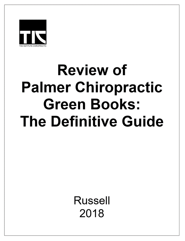 Review of  Palmer Chiropractic Green Books