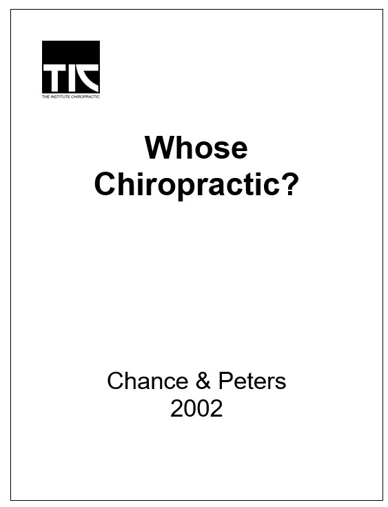 Whose Chiropractic?