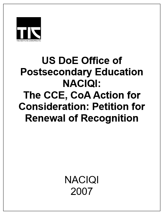 CCE Petition for Renewal