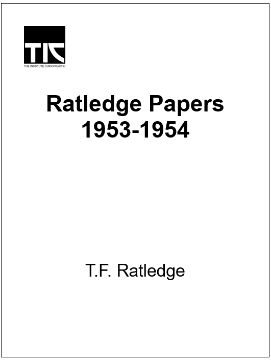 Ratledge Papers 1953-1954
